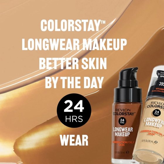Click on photo to zoom it REVLON COLORSTAY FOUNDATION WITH VITAMIN E FOR OILY SKIN 180 SAND BEIGE 30ML