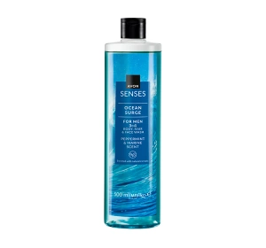 AVON SENSES OCEAN SURGE BODY AND HAIR WASH GEL 2 IN 1 FOR MEN 500ML