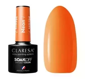 CLARESA SOAK OFF UV HYBRID NAIL POLISH NEON 7 5ML