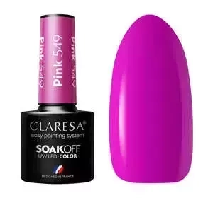CLARESA SOAK OFF HYBRID NAIL POLISH PINK 549 5ML