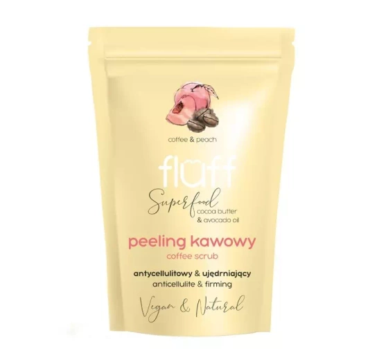 FLUFF ANTICELLULITE AND FIRMING COFFEE SCRUB COFFEE PEACH 100G