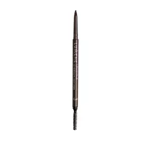 LUMENE LONGWEAR EYEBROW DEFINER VEGAN AUTOMATIC BROW PENCIL 3 ASH BROWN  0.09G