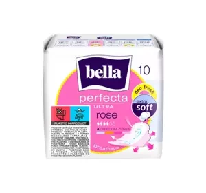 BELLA PERFECTA ULTRA ROSE FEMINE PADS WITH WINGS 10 PCS
