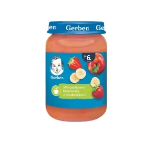 Gerber dessert after 6 months Apple-banana puree with strawberries 190g