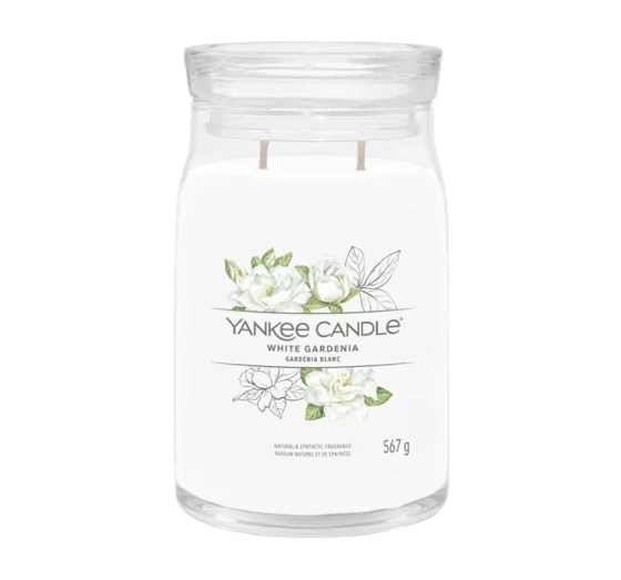 YANKEE CANDLE SIGNATURE SCENTED CANDLE WHITE GARDENIA 567G