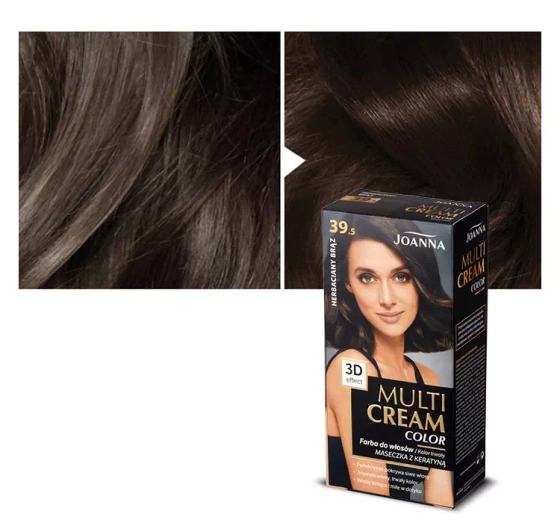 JOANNA MULTI CREAM COLOR PERMANENT HAIR DYE 39.5 TEA BROWN