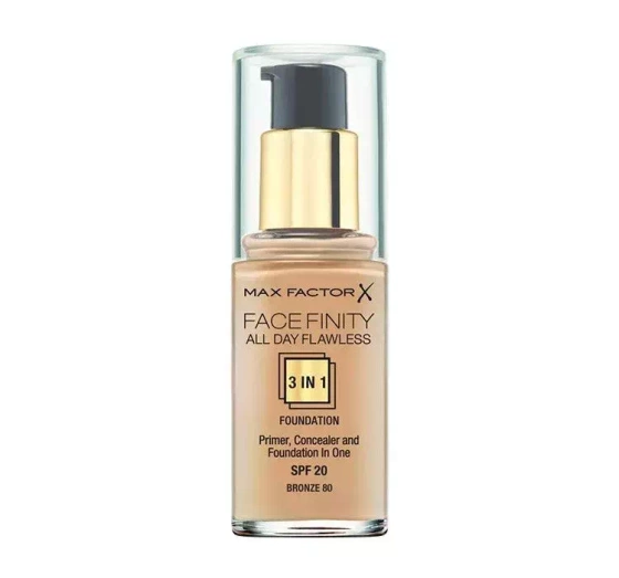 MAX FACTOR FACEFINITY 3IN1 FOUNDATION 80 BRONZE 30ML