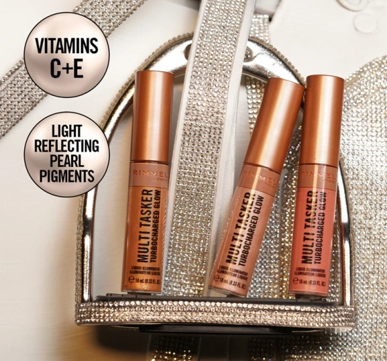 Rimmel Multi-Tasker Turbocharged Glow Liquid Illuminating Blush 002 Rosy Rebel 10ml