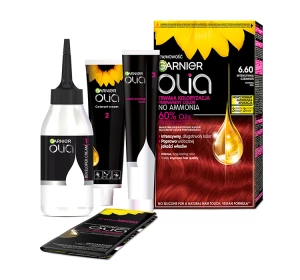 GARNIER OLIA PERMANENT HAIR COLOR NO AMMONIA 6.60 INTENSIVE RED