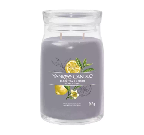 YANKEE CANDLE SIGNATURE SCENTED CANDLE BLACK TEA & LEMON  567G