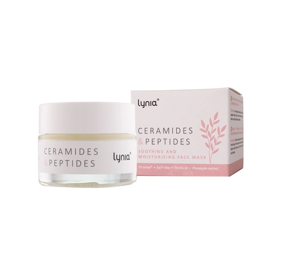 LYNIA PRO MOISTURIZING AND SOOTHING FACE MASK WITH CERAMIDES AND PEPTIDES 50ML