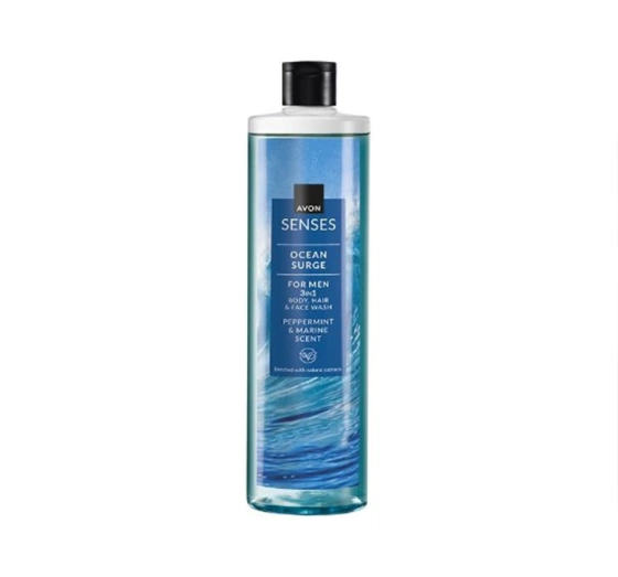 AVON SENSES OCEAN SURGE BODY AND HAIR WASH GEL 2 IN 1 FOR MEN 250ML
