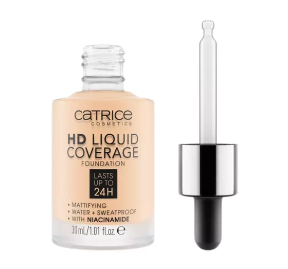 CATRICE HD LIQUID COVERAGE LIQUID FOUNDATION 002 PORCELAIN BEIGE 30ML