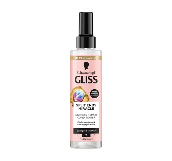 GLISS SPLIT ENDS MIRACLE EXPRESS REPAIR CONDITIONER FOR DAMAGED HAIR AND SPLIT ENDS 200ML