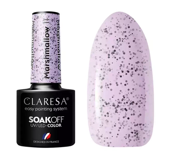 CLARESA SOAK OFF HYBRID NAIL POLISH MARSHMALLOW 11 5ML