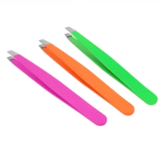 DONEGAL SLANT TIP TWEEZERS NEON SHOW (4108)