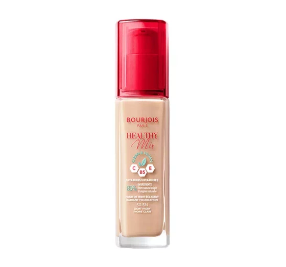 BOURJOIS HEALTHY MIX CLEAN FACE FOUNDATION 50.5N LIGHT IVORY 30ML