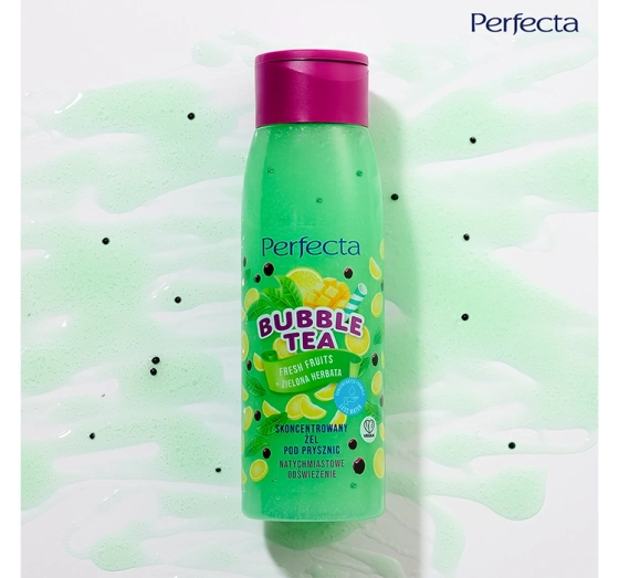 PERFECTA BUBBLE TEA SHOWER GEL FRESH FRUITS + GREEN TEA 400G