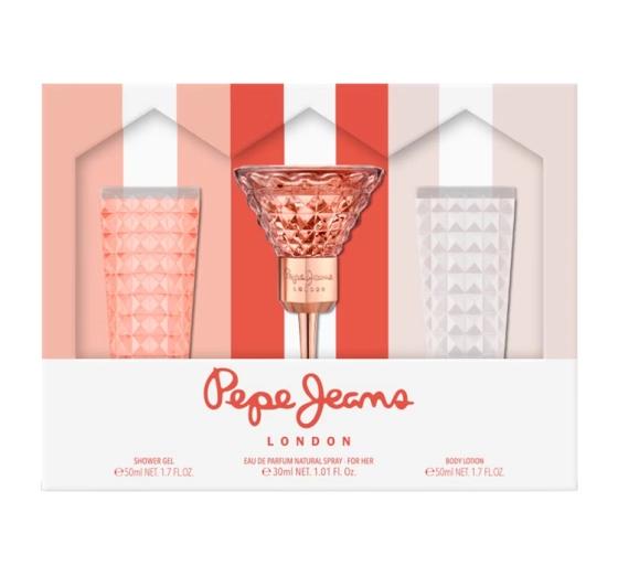 PEPE JEANS FOR HER EAU DE PARFUM SPRAY 30ML + GEL 50ML + LOTION 50ML
