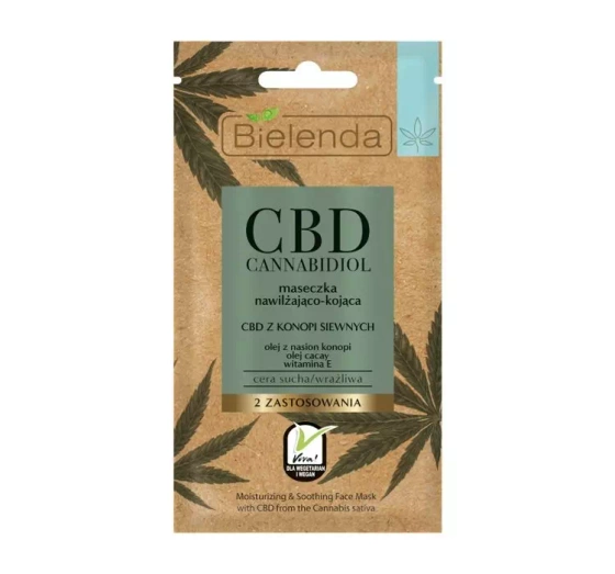 Click on photo to zoom it BIELENDA CBD CANNABIDIOL MOISTURIZING AND SOOTHING MASK FOR DRY AND SENSITIVE SKIN 8G