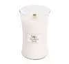 WOODWICK LARGE JAR CANDLE SCENTED CANDLE WHITE TEAK 610G