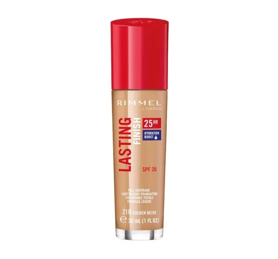 RIMMEL LASTING FINISH 25HR FACE FOUNDATION 210 GOLDEN BEIGE 30ML